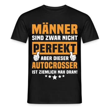 Funny Autocrosser Sayings - Men's T-Shirt - black - Front - AI Model Male 178 light (178cm)