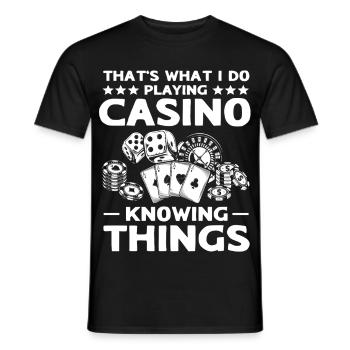 Casino Glücksspieler - Männer T-Shirt - Schwarz - Vorne - AI Model Male 178 light (178cm)