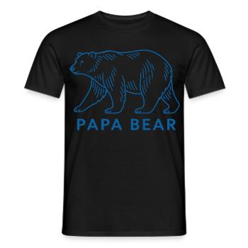 Papa Ours - T-shirt homme - noir - Devant - AI Model Male 178 light (178cm)
