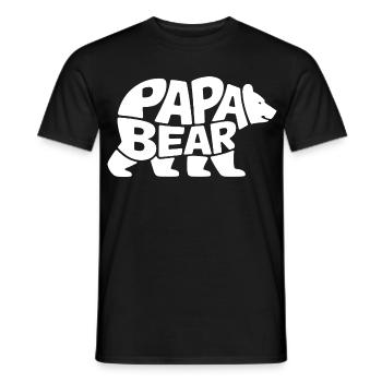 Papa Bear - Men's T-Shirt - black - Front - AI Model Male 178 light (178cm)