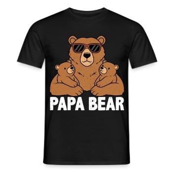 Papa Bear - Men's T-Shirt - black - Front - AI Model Male 178 light (178cm)