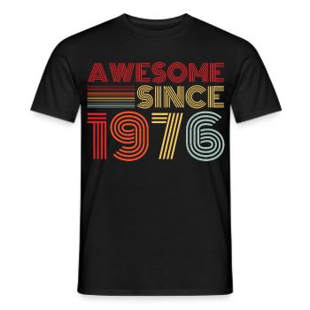 Jahrgang 1976 Retro 1976 Geburtstagsgeschenk - Männer T-Shirt - Schwarz - Vorne - AI Model Male 178 light (178cm)