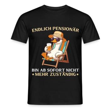 Pensioner Gans - No longer responsible Farewell - Men's T-Shirt - black - Front - AI Model Male 178 light (178cm)