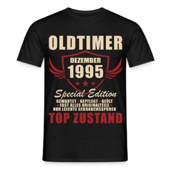 Oldtimer Dezember 1995 Spezial - Männer T-Shirt - Schwarz - Vorne - AI Model Male 178 light (178cm)