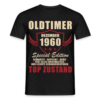 Oldtimer 1960 Special Edition - Men's T-Shirt - black - Front - AI Model Male 178 light (178cm)