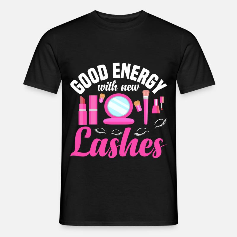Wimperntechniker liefert Wimperntechniker - Männer T-Shirt - Schwarz