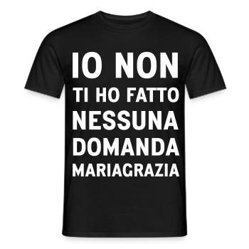 Mariagrazia (Version Noire) - T-shirt homme - noir - Devant - AI Model Male 178 light (178cm)