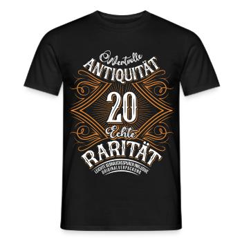 20. Geburtstag Antiquität Rarität - Männer T-Shirt - Schwarz - Vorne - AI Model Male 178 light (178cm)
