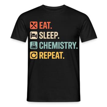 Proud Chemistry Student Club - Men's T-Shirt - black - Front - AI Model Male 178 light (178cm)