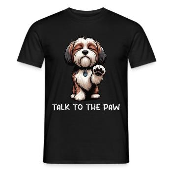 Talk to the Paw Havaneser Havaneserbesitzer - Men's T-Shirt - black - Front - AI Model Male 178 light (178cm)