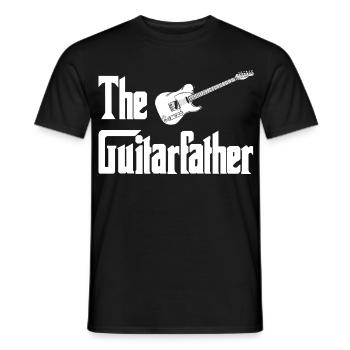 Le Guitariste – Typographie avec guitare - T-shirt homme - noir - Devant - AI Model Male 178 light (178cm)