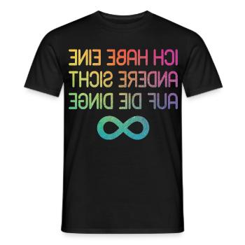 Pour les personnes autistes, j’ai une vision différente des choses - T-shirt homme - noir - Devant - AI Model Male 178 light (178cm)