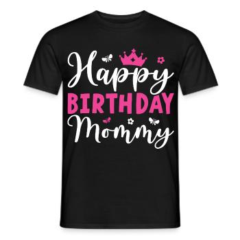 Herzlichen Glückwunsch zum Geburtstag Mama Cooler Kleinkind-Mama Geburtstag - Männer T-Shirt - Schwarz - Vorne - AI Model Male 178 light (178cm)