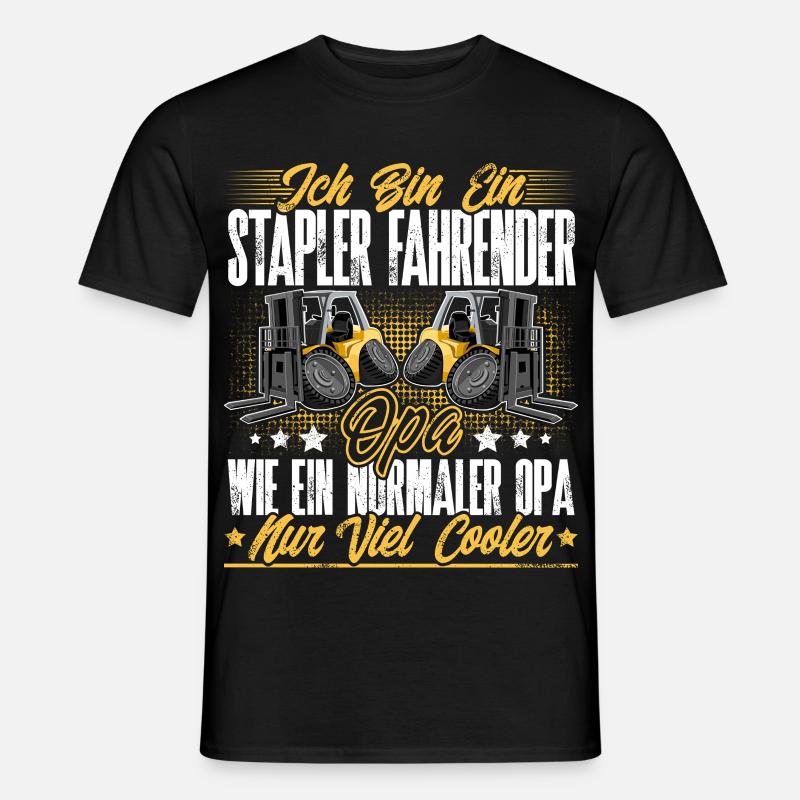 Staplerfahrer Opa - Männer T-Shirt - Schwarz