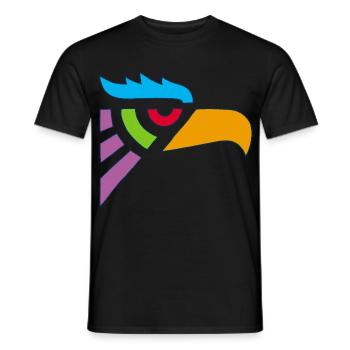 Tribal Eagle Head - Men's T-Shirt - black - Front - AI Model Male 178 light (178cm)
