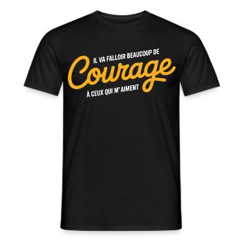 Mut für die, die mich lieben Humor - Männer T-Shirt - Schwarz - Vorne - AI Model Male 178 light (178cm)