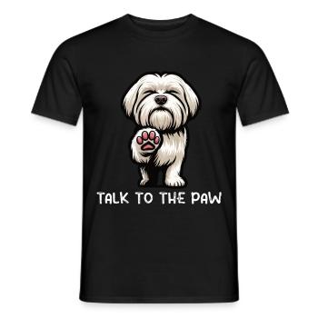 Talk to the Paw Malteser Maltese Owners Maltese - Men's T-Shirt - black - Front - AI Model Male 178 light (178cm)