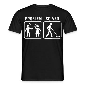 Problème de détection de métaux résolu Conception humoristique - T-shirt homme - noir - Devant - AI Model Male 178 light (178cm)