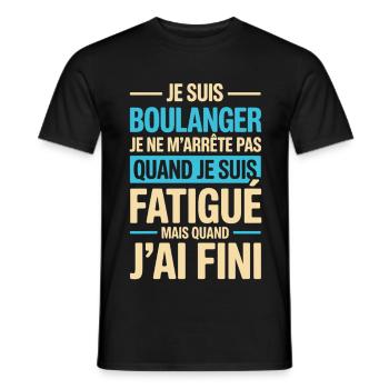 Ich bin Bäcker, ich höre nicht auf - Männer T-Shirt - Schwarz - Vorne - AI Model Male 178 light (178cm)