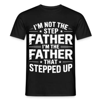 The father who stepped in - Men's T-Shirt - black - Front - AI Model Male 178 light (178cm)