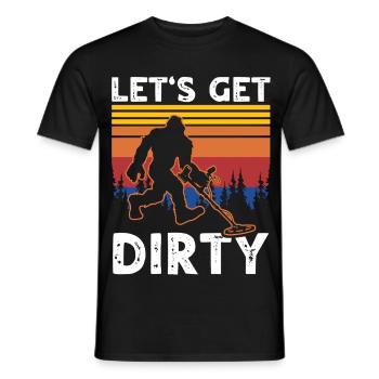 Sasquatches Pêche en terre avec Big Foot - T-shirt homme - noir - Devant - AI Model Male 178 light (178cm)