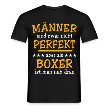 Boxer Boxen - Männer T-Shirt - Schwarz - Vorne - AI Model Male 178 light (178cm)