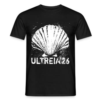 Buen Camino 2026 | Ultreia 26, Pilger, Santiago - Männer T-Shirt - Schwarz - Vorne - AI Model Male 178 light (178cm)