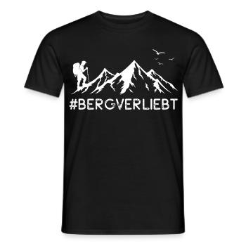 Montagne amoureuse du hashtag Paysage montagneux Montagnes - T-shirt homme - noir - Devant - AI Model Male 178 light (178cm)