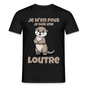 Es ist mir egal, ich bin ein Geschenkotter - Männer T-Shirt - Schwarz - Vorne - AI Model Male 178 light (178cm)