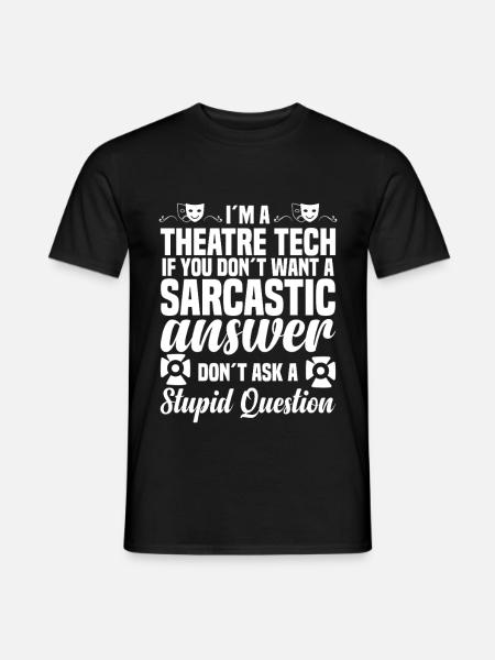 Theaterhelfer Theaternerd Theatertechniker - Männer T-Shirt - Schwarz