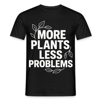 Plus de plantes, moins de problèmes - T-shirt homme - noir - Devant - AI Model Male 178 light (178cm)