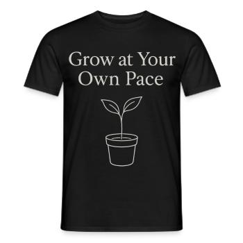 Grow At Your Own Pace Plant - Men's T-Shirt - black - Front - AI Model Male 178 light (178cm)
