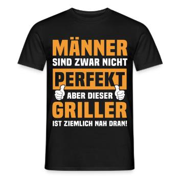 Lustige Griller Sprüche - Männer T-Shirt - Schwarz - Vorne - AI Model Male 178 light (178cm)