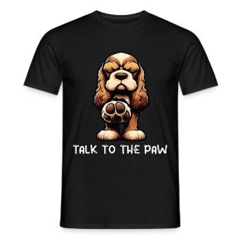 Talk to the Paw Cocker Spaniel Cocker spaniel hund - Men's T-Shirt - black - Front - AI Model Male 178 light (178cm)