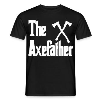 Logo de croix Axefather avec haches - T-shirt homme - noir - Devant - AI Model Male 178 light (178cm)