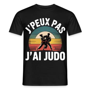Je Peux Pas J'ai Judo Humour Cadeau - T-shirt homme - noir - Devant - AI Model Male 178 light (178cm)