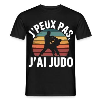 Je Peux Pas J'ai Judo Humour cadeau - T-shirt homme - noir - Devant - AI Model Male 178 light (178cm)