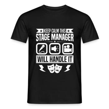 Theaterleiter Bühnencrew Professionelles Backstage-Team - Männer T-Shirt - Schwarz - Vorne - AI Model Male 178 light (178cm)