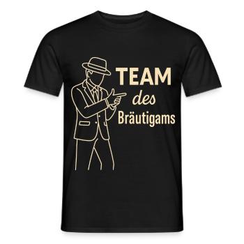 Team des Bräutigams, Minimal JGA Shirt - Männer T-Shirt - Schwarz - Vorne - AI Model Male 178 light (178cm)