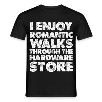 Romantic strolls through the hardware store - Men's T-Shirt - black - Front - AI Model Male 178 light (178cm)