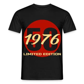 1976 Limited Edition 50th Birthday Vintage - Men's T-Shirt - black - Front - AI Model Male 178 light (178cm)