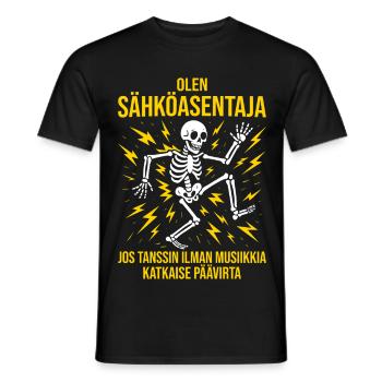 Électricien, je suis électricien - T-shirt homme - noir - Devant - AI Model Male 178 light (178cm)