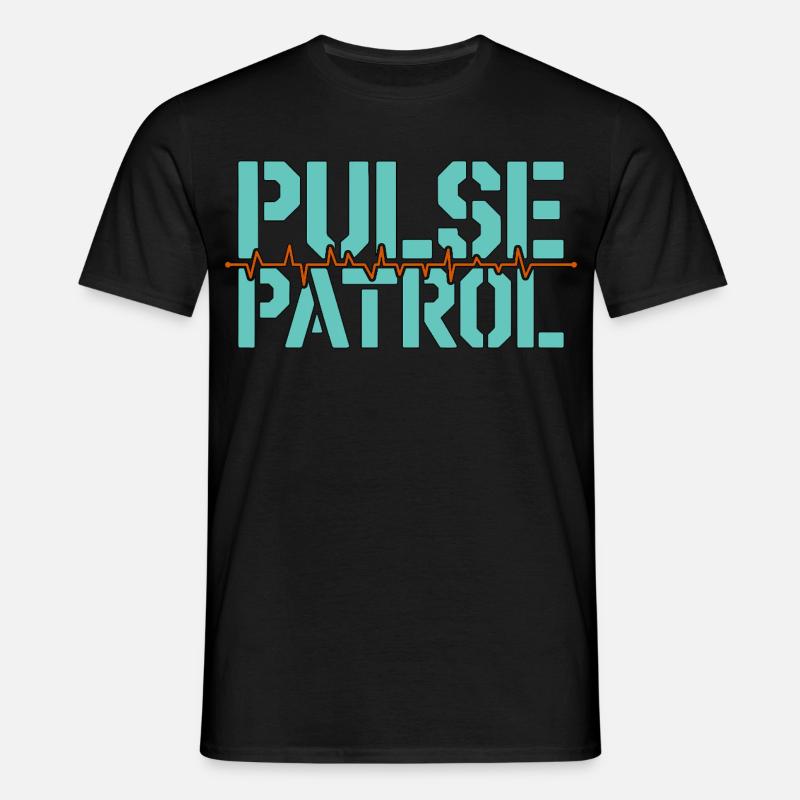 Cardiac Tech Pulse Patrol Pacemaker Technician - Men's T-Shirt - black
