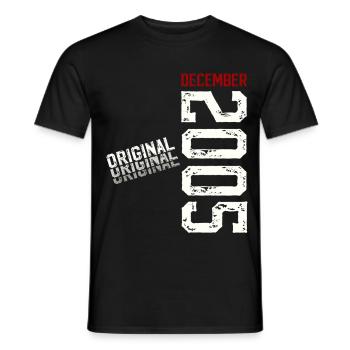 20th Birthday Original December Volume 2005 - Men's T-Shirt - black - Front - AI Model Male 178 light (178cm)