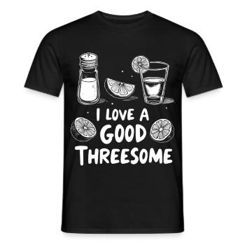 Limonen Dreierliebe - Männer T-Shirt - Schwarz - Vorne - AI Model Male 178 light (178cm)