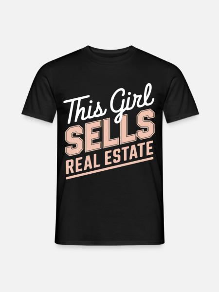 This Girl Sells Real Estate - Men's T-Shirt - black