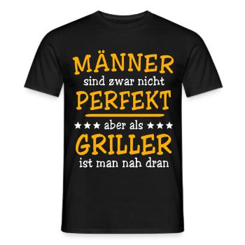 Griller Grilling - Men's T-Shirt - black - Front - AI Model Male 178 light (178cm)