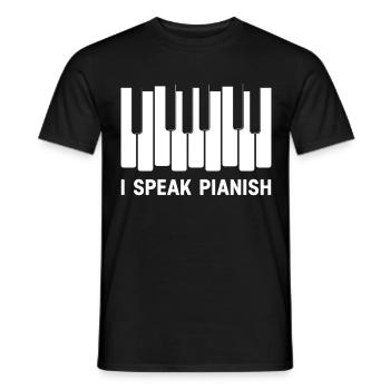 I Speak Pianish - Men's T-Shirt - black - Front - AI Model Male 178 light (178cm)