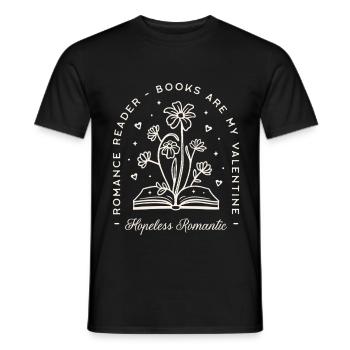 Dark romance books lover fantasy reader quotes - Men's T-Shirt - black - Front - AI Model Male 178 light (178cm)