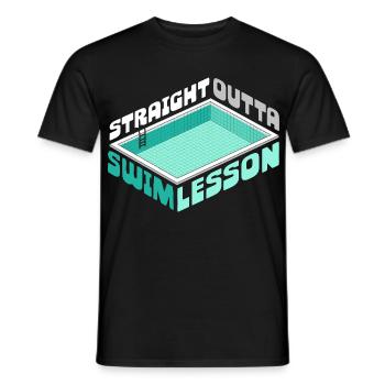Swim Instructor Straight Outta Swim Lesson - Men's T-Shirt - black - Front - AI Model Male 178 light (178cm)